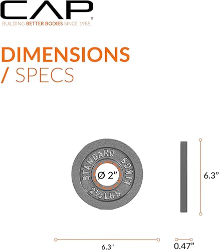 Miniatura 4 de CAP Barbell Placa de peso olímpica de 2 pulgadas  Múltiples opciones