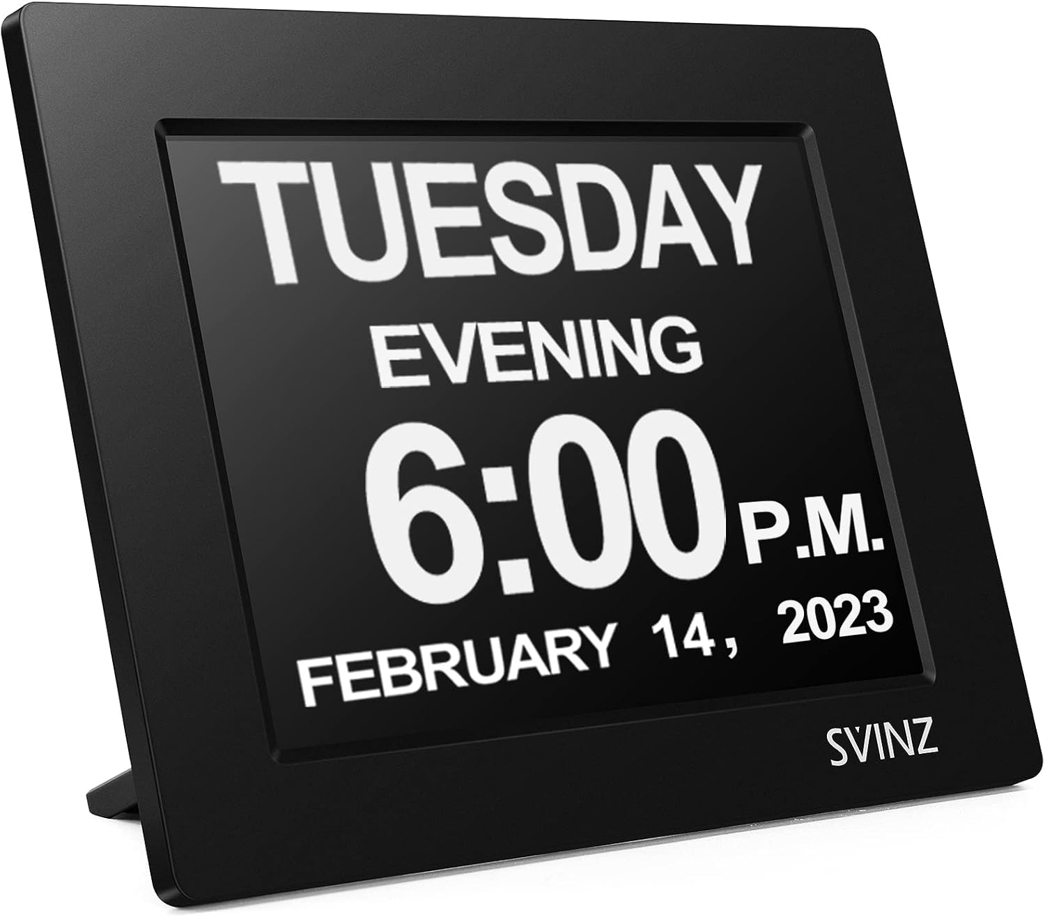 SVINZ Dementia Clock, 8inch Ultra Large Display for Seniors, Digital Day Clock with