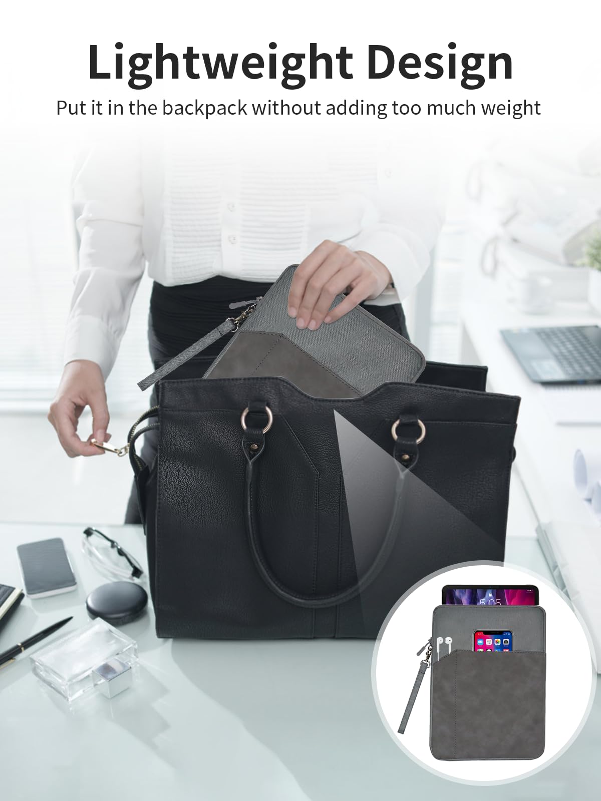 Custodia per tablet Remarkable Paper Pro Move (7,3 pollici), protezione completa, impermeabile, leggera e portatile, grigio scuro