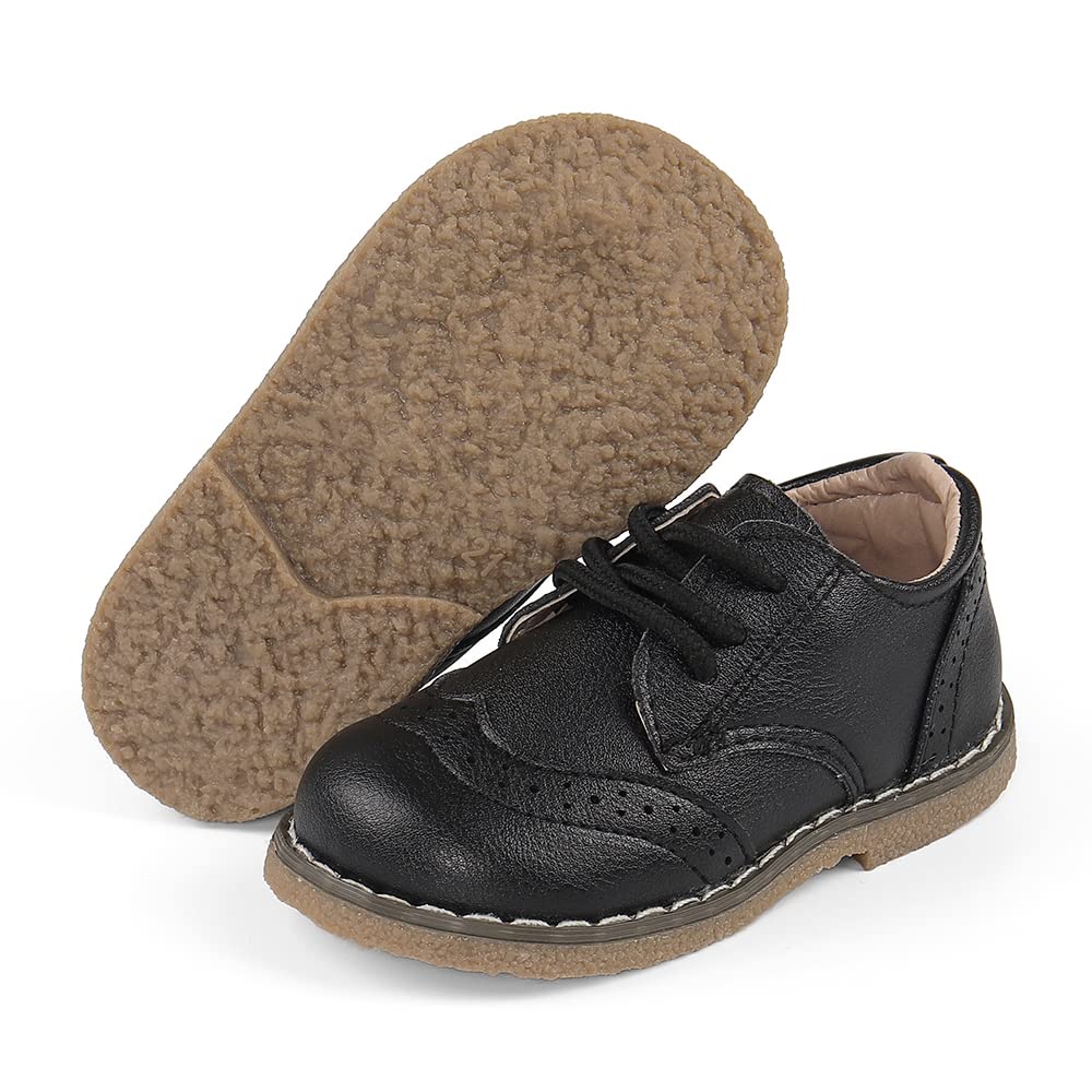 MASOCIO Boys Girls Lace Up Shoes Toddler Little Kids School Shoes Flat Dress Shoes (Toddler/Little Kid)