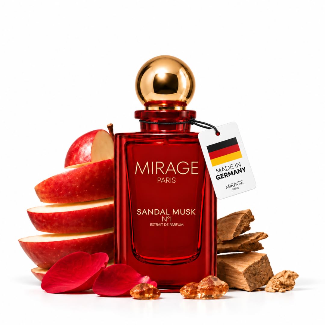 Sandal Musk No.1 – Extrait de Parfum Unisex (30% Duftöl), mit Pheromonen, langanhaltend &amp; elegant, Sandelholz &amp; Moschus, 50 ml + gratis Duftprobe – Amazon Angebot
