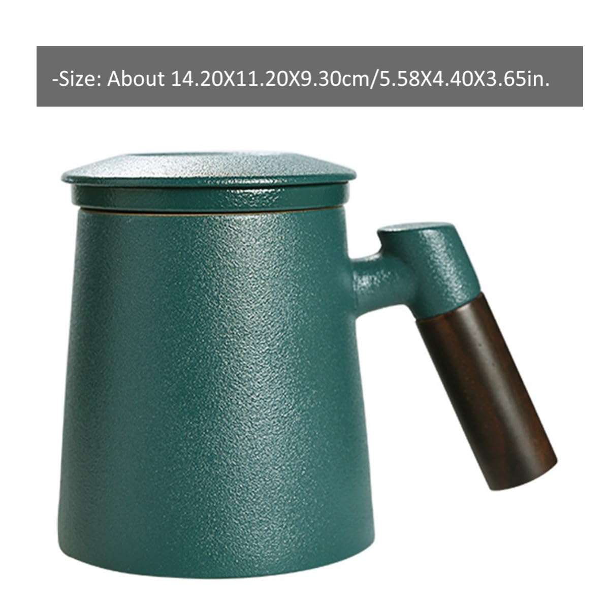Tazza da Tè in Ceramica Infusore e Coperchio 400 Ml