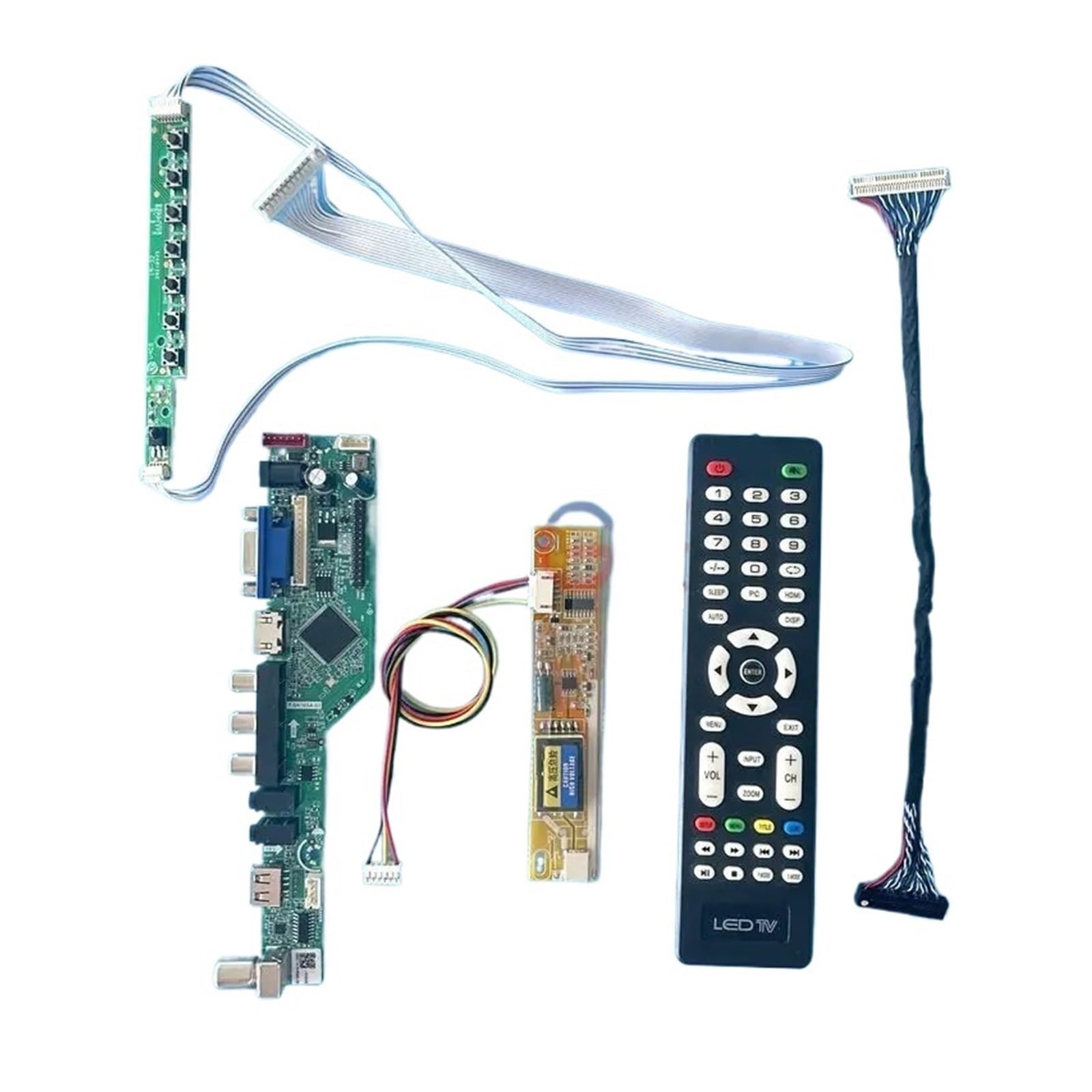 Scheda Driver LCD Fit B170PW01 B170PW03 B170PW05 B170PW06 30 Pin LVDS Display TV Analogico 1CCFL VGA + HDMI + AV + USB + IR 1440 * 900 Kit Accessori FAI DA TE(For B170PW05 V.5)