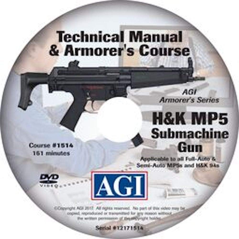 American Gunsmithing Institute Armorer’s Course Video on DVD for H&K MP-5 Submachine Gun - Technical Instructions for Disassembly, Cleaning, Reassembly and More