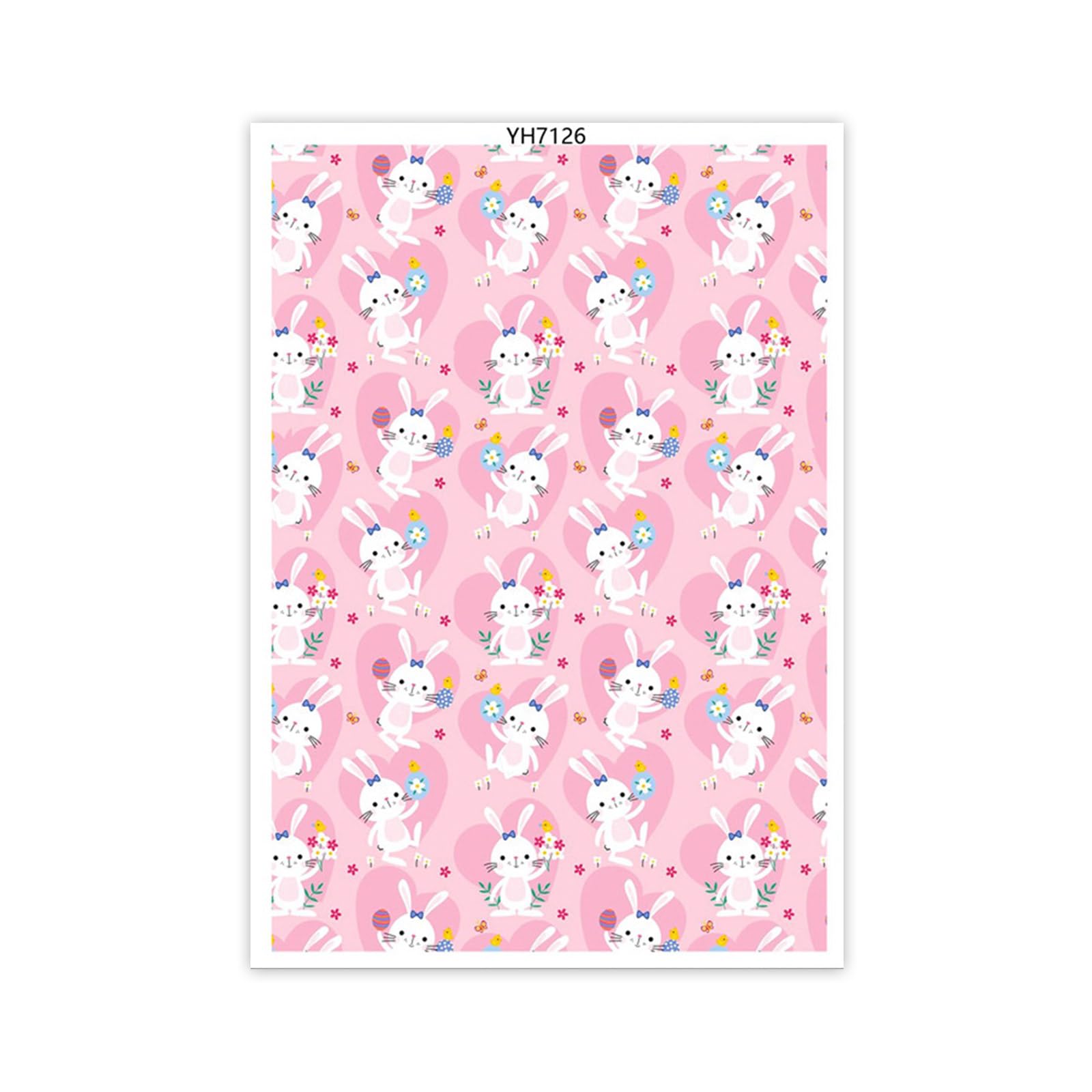Tsophreniq Easters Colored Eggs Transfer Paper Water Soluble Clay Decal for Earrings Jewelry Making