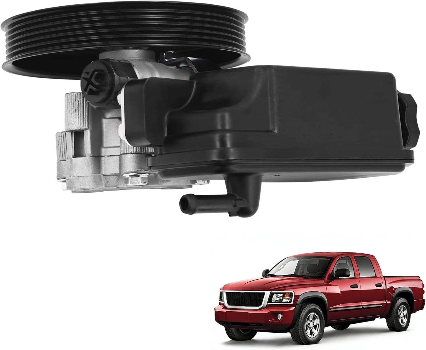 52855925AD Power Steering Pump Pulley Compatible with Dodge Ram Dakota 3.7L V6 4.7L V8 2008-2011 Replace 52855925AC R2855925AD