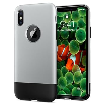 Spigen Classic One Apple iPhone X cover/case - Aluminum Gray