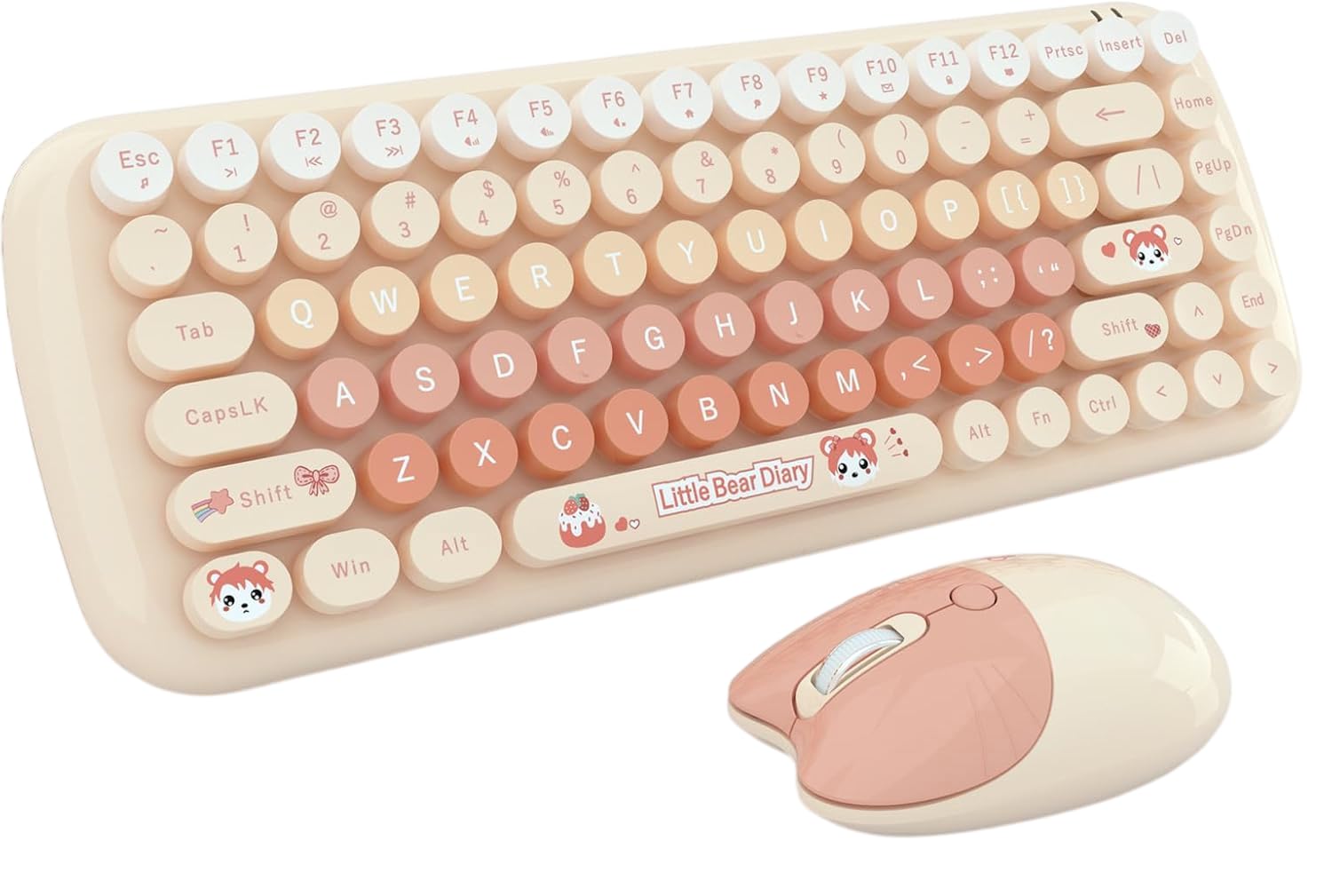 Amazon.com: MOFII-TzBBL Mini Wireless Keyboard Mouse Set Round