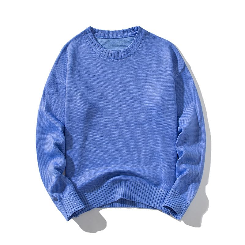 Men's Loose Shoulder Round Neck Knitted Sweaters for Spring and Autumn4