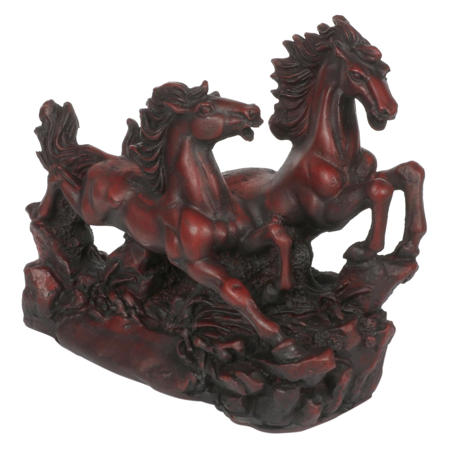 Global Aroma Two Horse Statue Showpiece for HomeDecor Decoration Gifting Figurine Decorative Showpiece,Feng Shui
