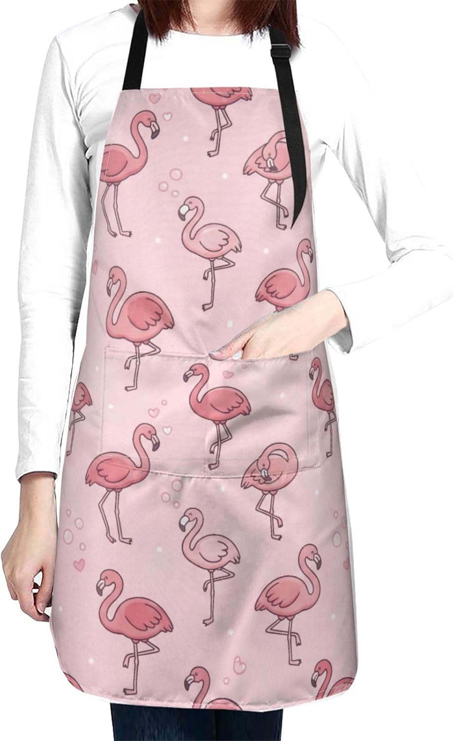 Waterproof Apron For Adults Chef Bib With 2 Pockets For Kitchen Bbq Crafting Drawing