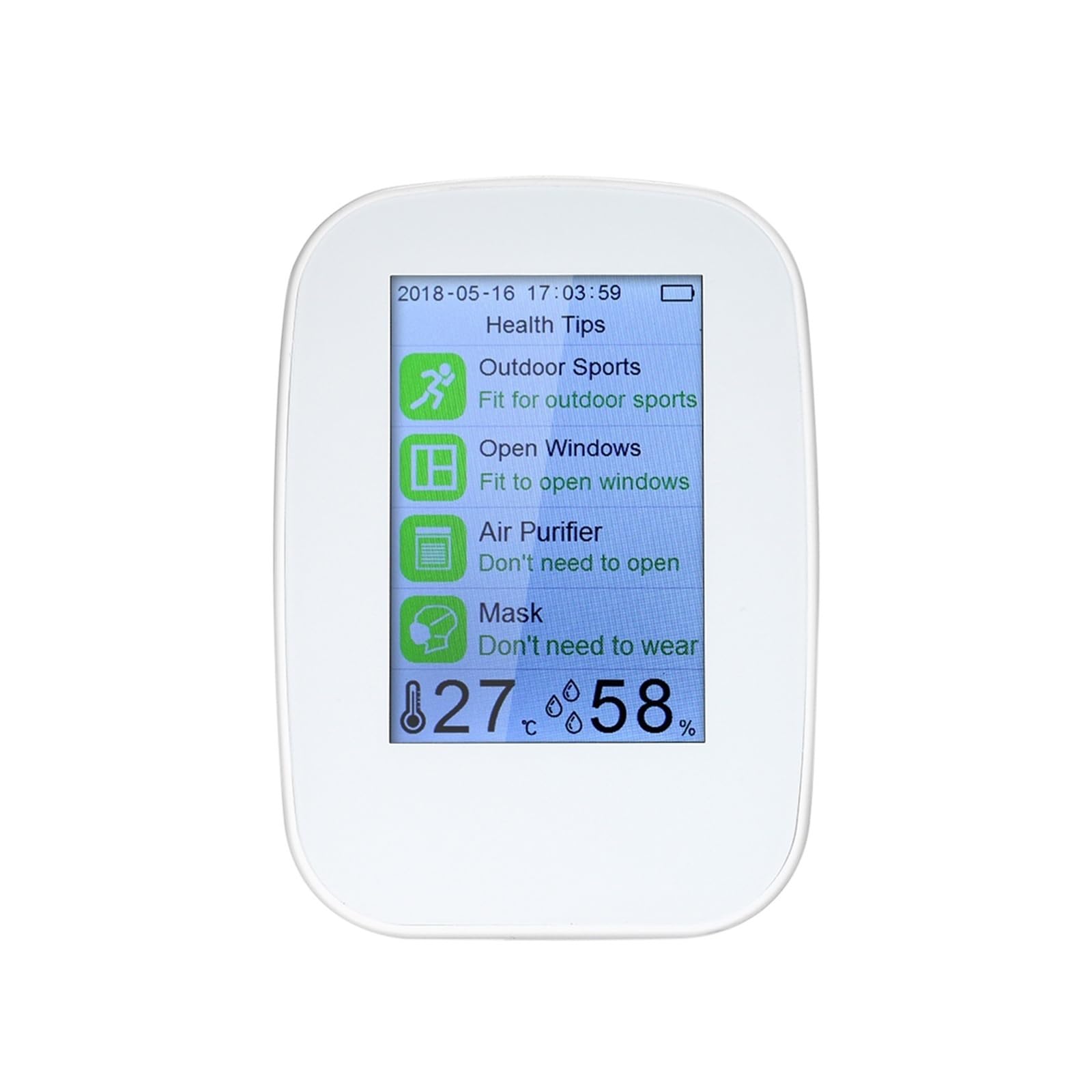 Monitor jakości powietrza, Detektor jakości powietrza Wewnętrzny/zewnętrzny cyfrowy miernik gazu PM2.5 Tester TVOC Analizatory do domu