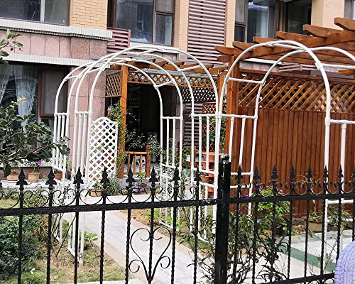 Arco da giardino in metallo resistente per piante rampicanti, pergolato tubolare resistente, perfetto per rose e decorazioni esterne