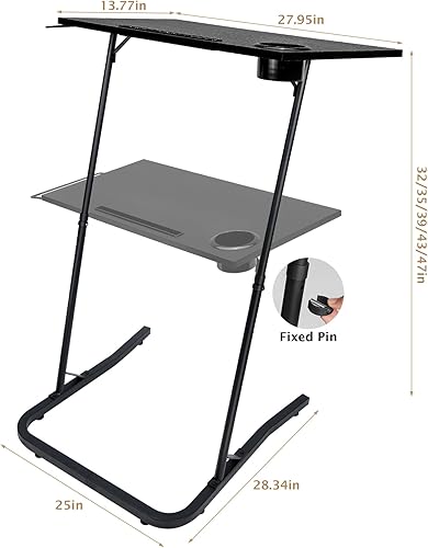 Miniatura 2 de Ikkle Escritorio ajustable para entrenamiento de bicicleta, estación de trabajo para caminadora, ciclismo, mesa de entrenamiento de ciclismo para