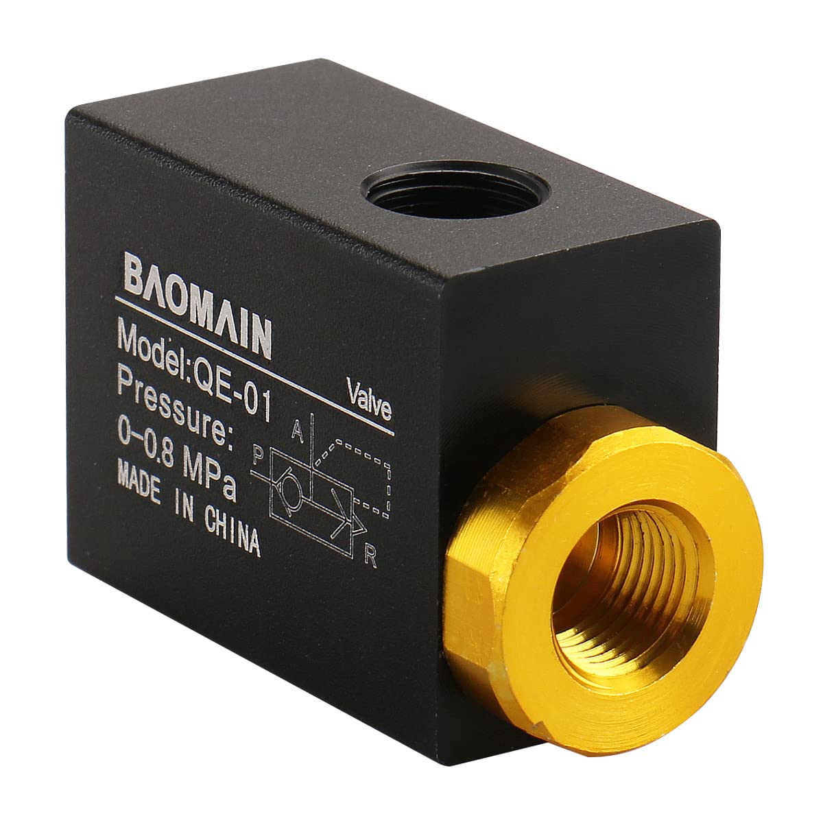Baomain 1/8" PT Female Thread One-Way Check Valve - For Air, Gas, Or Water (36mm X 12.5mm) - View #2