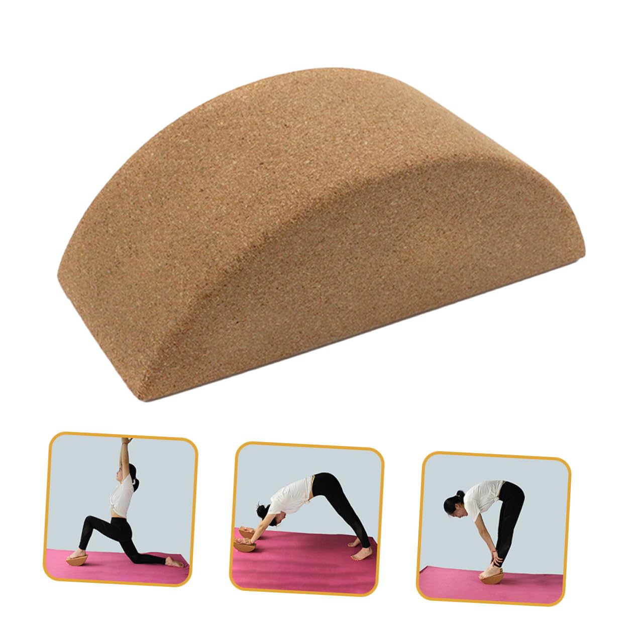 Didiseaon Bloque de Yoga Pequeño de Corcho Antideslizante Bloque de Entrenamiento para Yoga y Pilates Duradero para Ejercicios de Equilibrio y Fortalecimiento en Casa