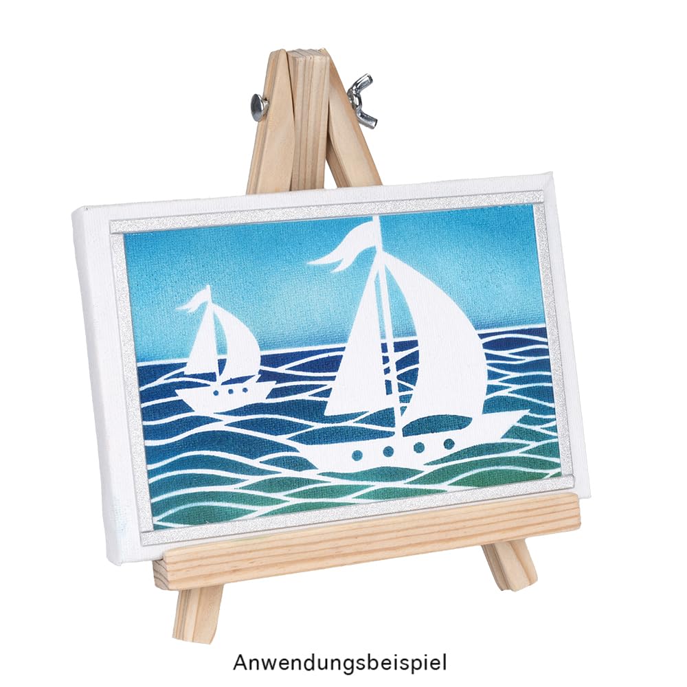 Ideen mit Herz Airbrush-Feinsprüher | Farb-Kompressor | Sprüh-Pistole für Farben | Sprühstift mit einfacher Handhabung | DIY | inkl. dreieckiger & quadratischer Düse