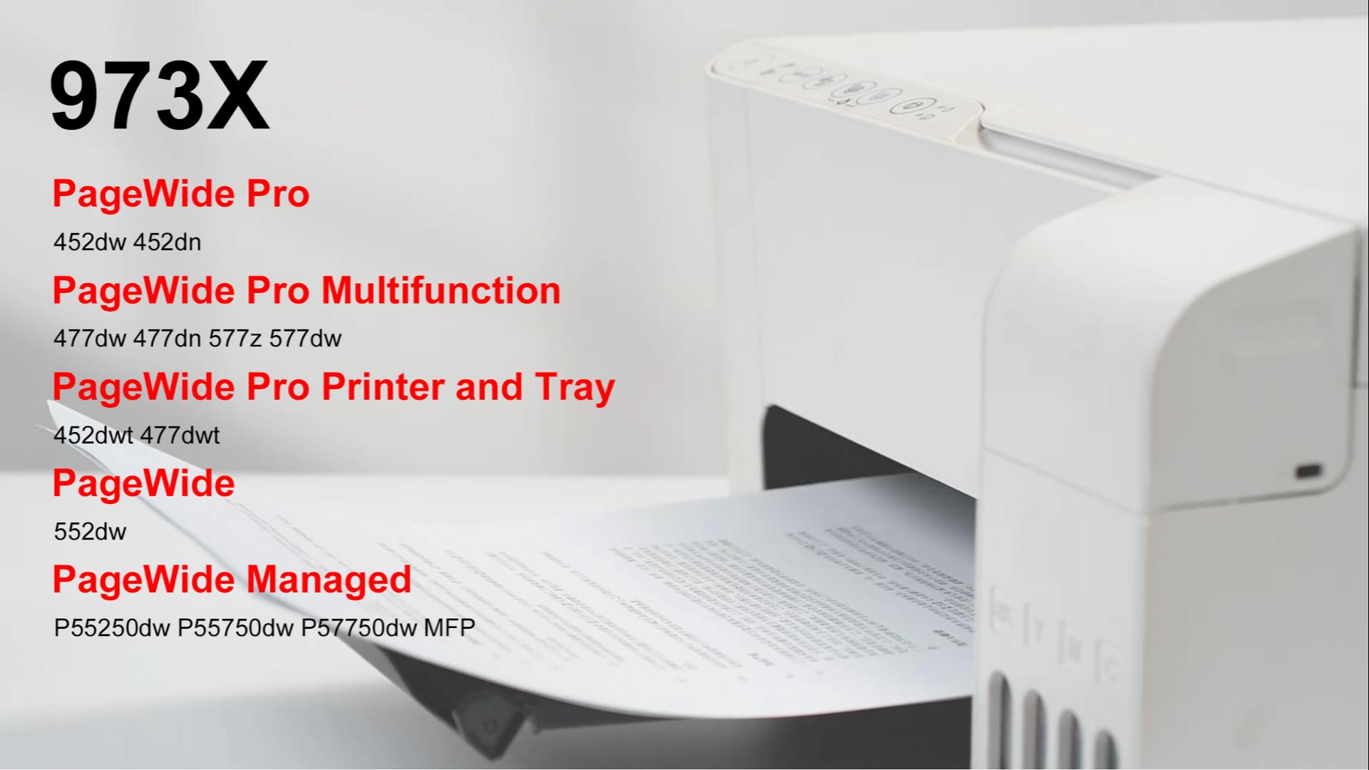 Cartouches D’encre Compatibles HP 973X - Lot 4 Couleurs Haute Capacité - Neuf