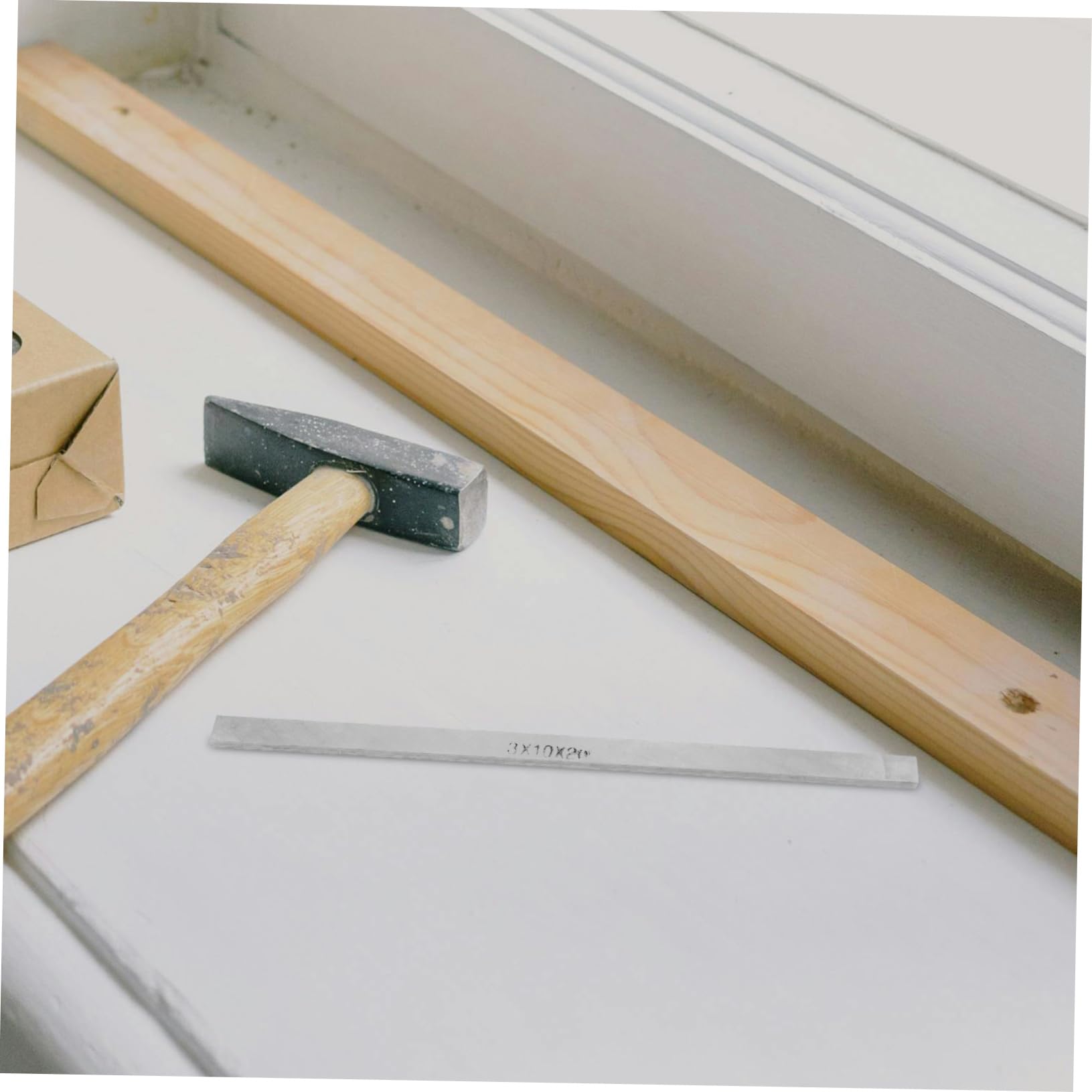NUOBESTY Barra in Bianco 3x10x200mm per Artigianato e Fabbricazione Coltelli, Barra Piatta Metallo per Lavorazioni Fai da Te, Resistente e Versatile per Uso Professionale