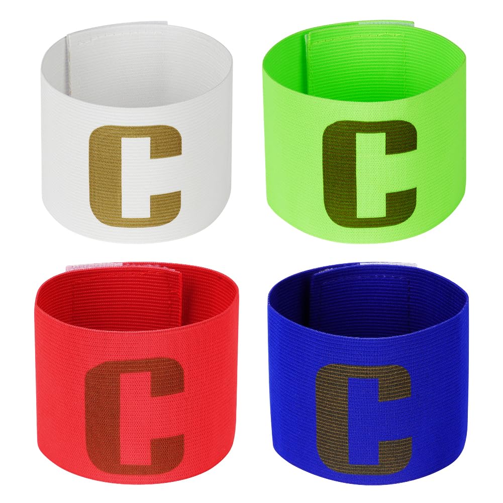 Flintronic Brazaletes de Capitán de Fútbol, Pulsera Elástica Unisex, Cierre de Velcro, Multicolor