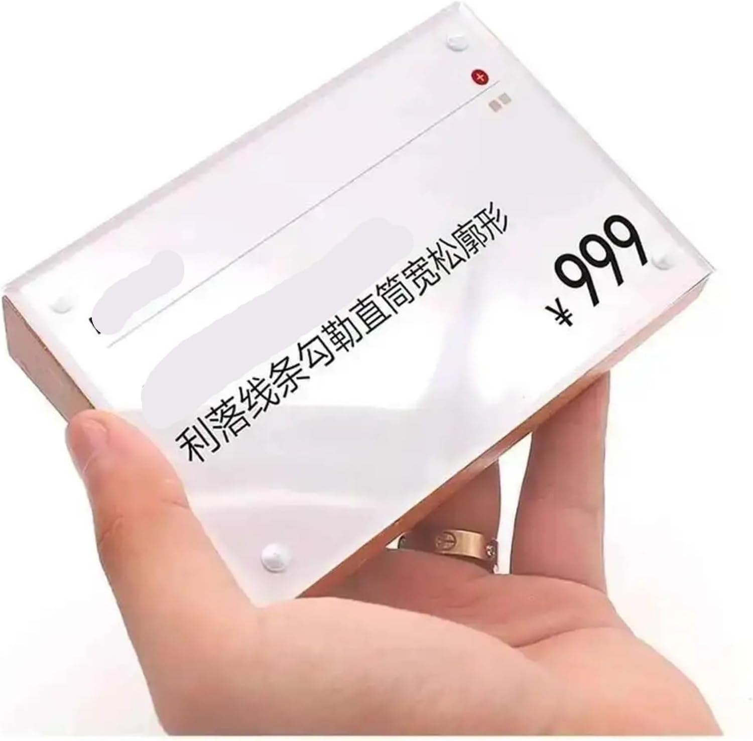 2PCS 10x7cm Table Stand Card Id Display Upright Photo Frame Acrylic Sign Holder Picture Price Tag Label
