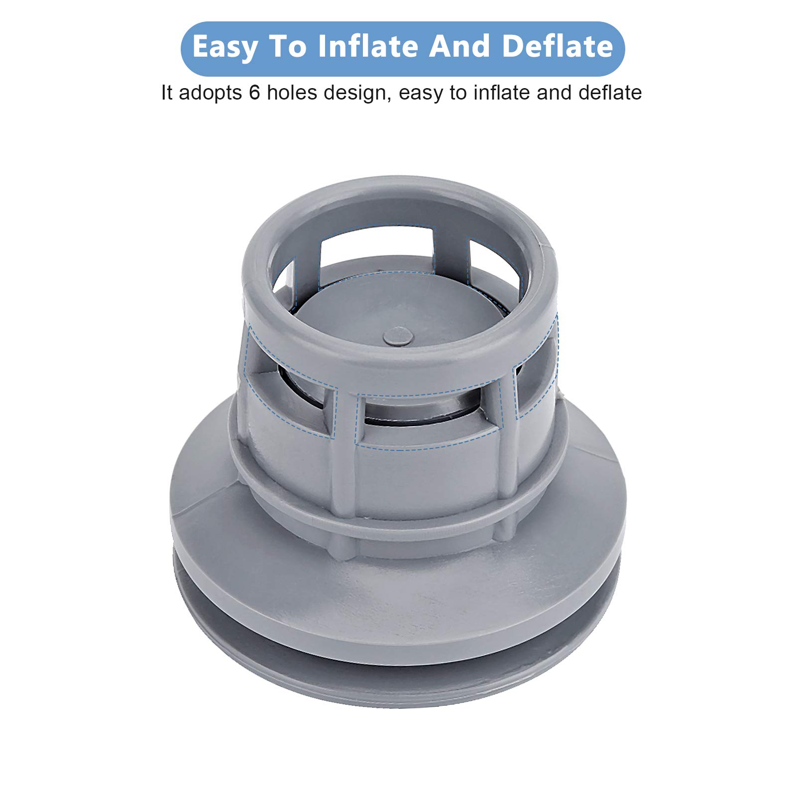 Yosoo Health Gear Zawór powietrza do łodzi, zamiennik zaworu deski wiosłowej, adapter do zaworu gazowego kajakowego, zatyczki powietrzne, zawór nadmuchiwanej łodzi PCV, do kajaka, kajaka, pontonu