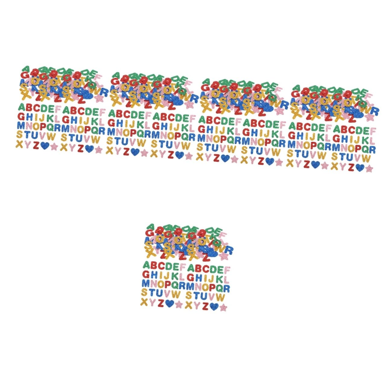 NUOBESTY 5 Pezzi Adesivi Con Dell'Alfabeto Glitter Grandi Etichette Adesivi Per Album Per Per Decorativi Con Inglesi Eva
