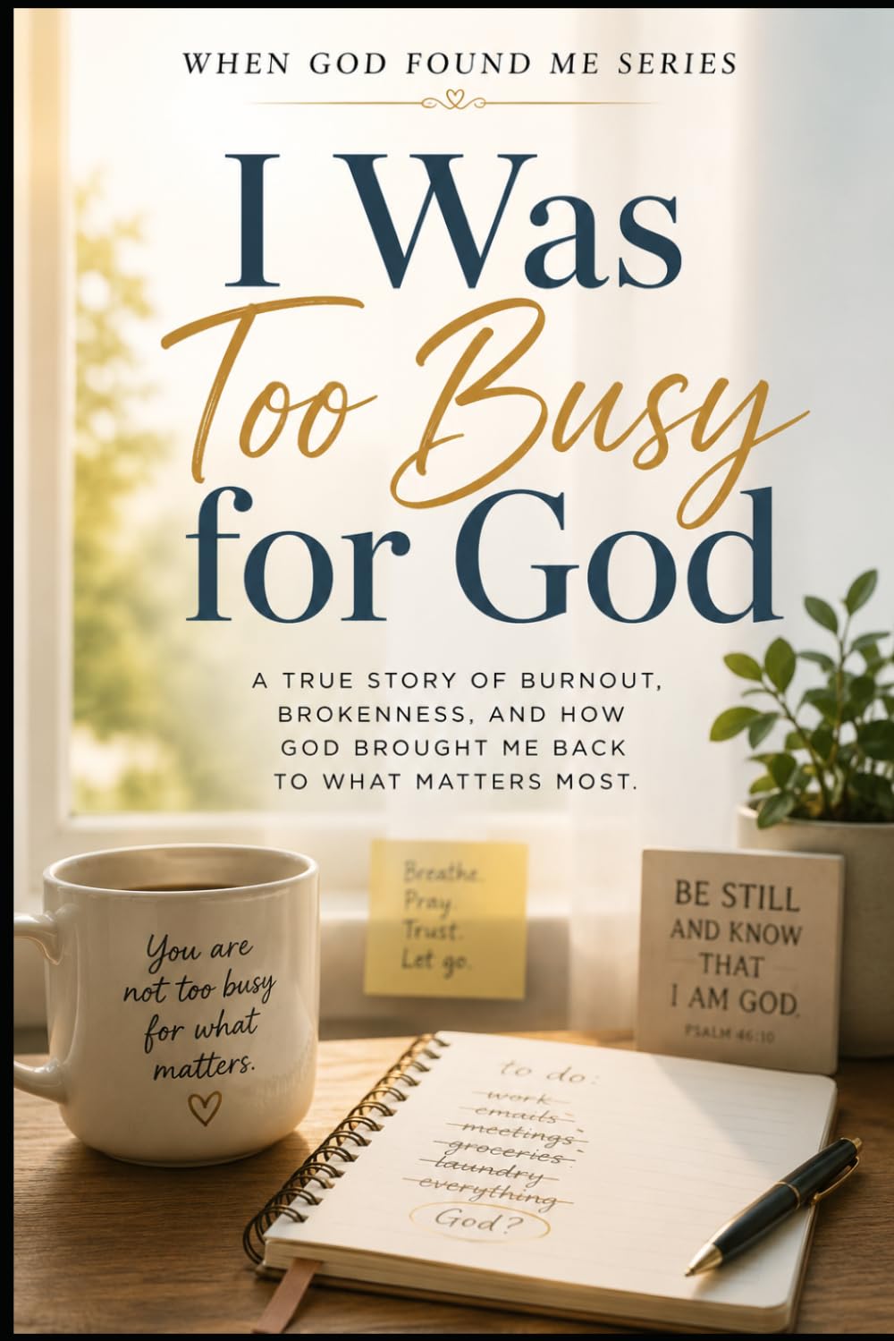 I Was Too Busy for God: A True Story of Burnout, Brokenness, and how God Brought Me Back to What Matter Most (When God Found Me)