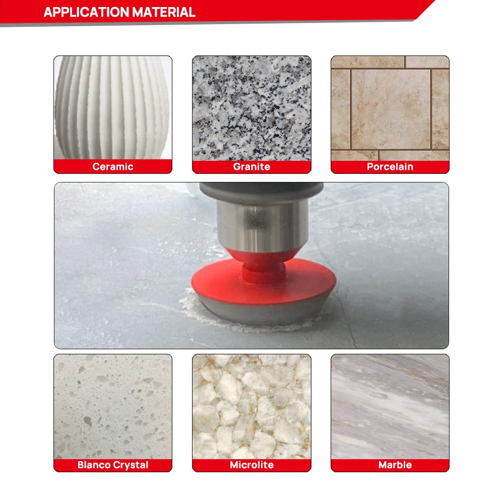 DT-DIATOOL Diamante Biselado Biselador Avellanador Broca 35mm 2pcs con mango hexagonal para ampliar recortar dar forma a los agujeros existentes de Granito Mármol Porcelana Azulejos