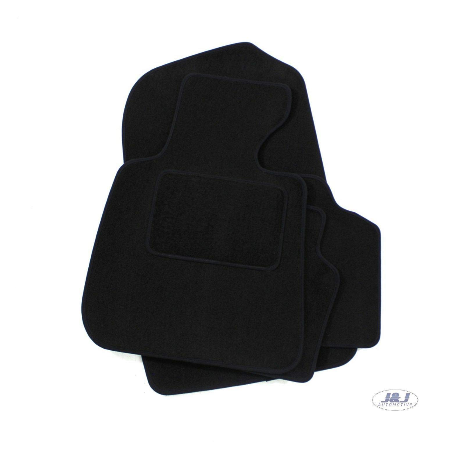 J&J AUTOMOTIVE Tapis de Sol en Velours Noir sur Mesure pour BMW Série 3 E90, E91 2005-2012, Ajustement Précis, Base Antidérapante, Zone des Pédales Renforcée