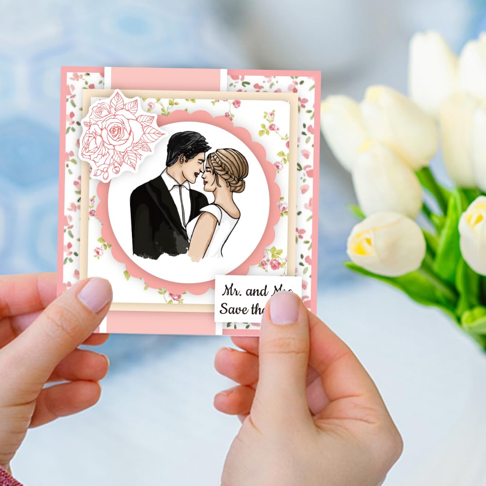 Book Stamp INFUNLY Word Clear Stamps And Dies For Card Making Blessing  Words Wedding Invitations, image size:1002x1002