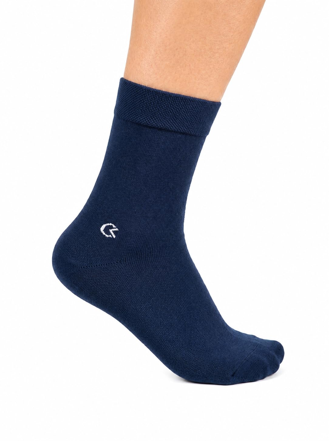Diabetic Socks for Men | Non-Elastic Health Socks | Soft Cotton Seamless Crew Socks | Comfortable Daily Wear | Navy Blue-picture-40