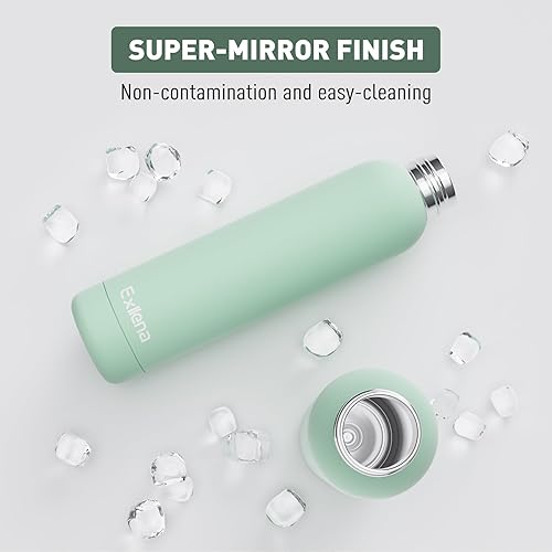 Miniatura 5 de Botellas de agua aisladas delgadas para viajes de 25oz con clip, botella de agua de acero inoxidable de doble pared con aislamiento al vacío