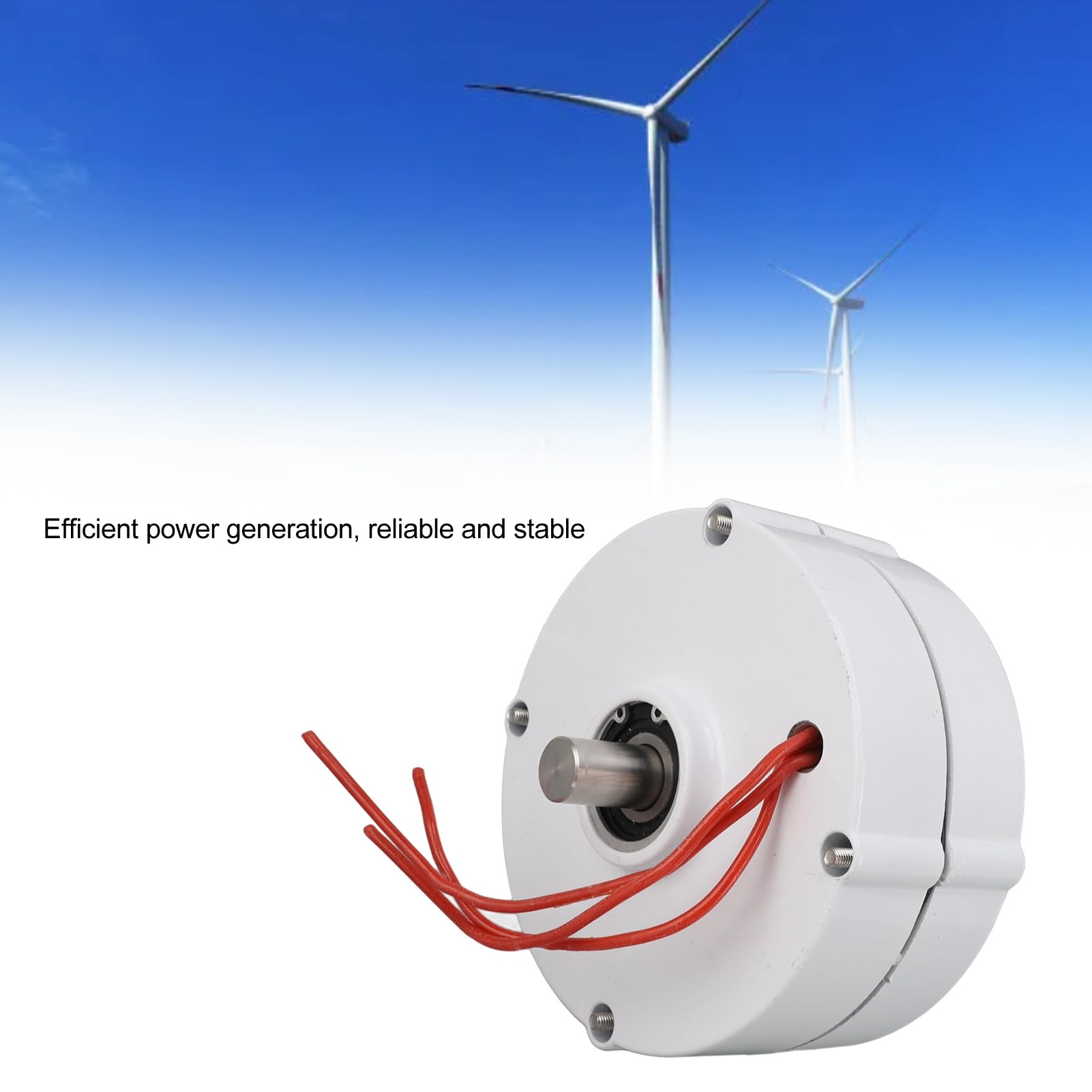 lyrlody Generatore a Magneti Permanenti Alternatore a Magneti Permanenti Trifase a Doppio Albero 24V Lega di Alluminio Acciaio Al Carbonio per Turbine Eoliche Verticali o Orizzontali Uso Domestico