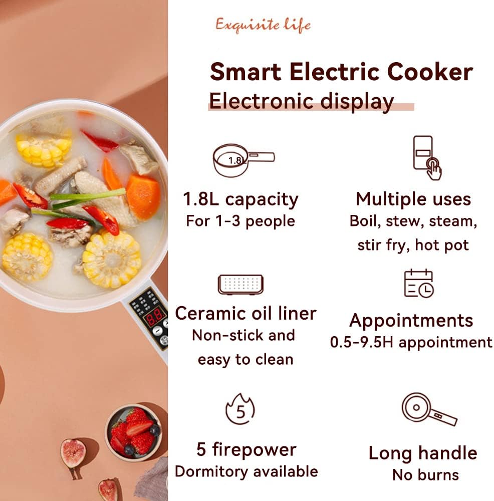 Drizzle Electric Hot Pot Cooker Steer Multifunctal Nonsti Pan