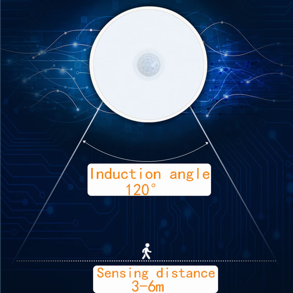 Veilleuse LED Portable Sans Fil Rechargeable Avec Détecteur