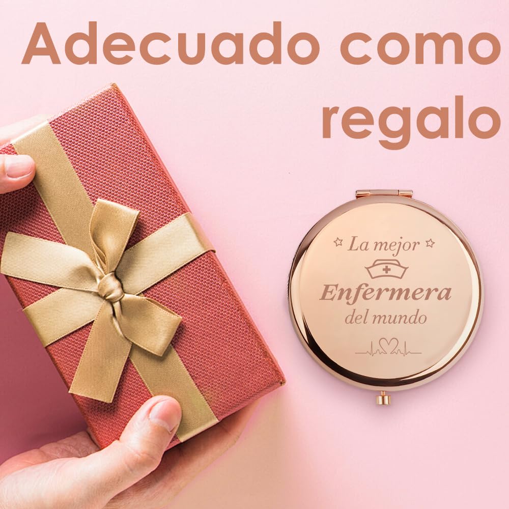 Regalos para Medicos,Regalos para Enfermeras,Enfermera Accesorios,Regalo Enfermera Original,Regalo Enfermeras Espejos Compactos Enfermeria,del Día De La Enfermeria