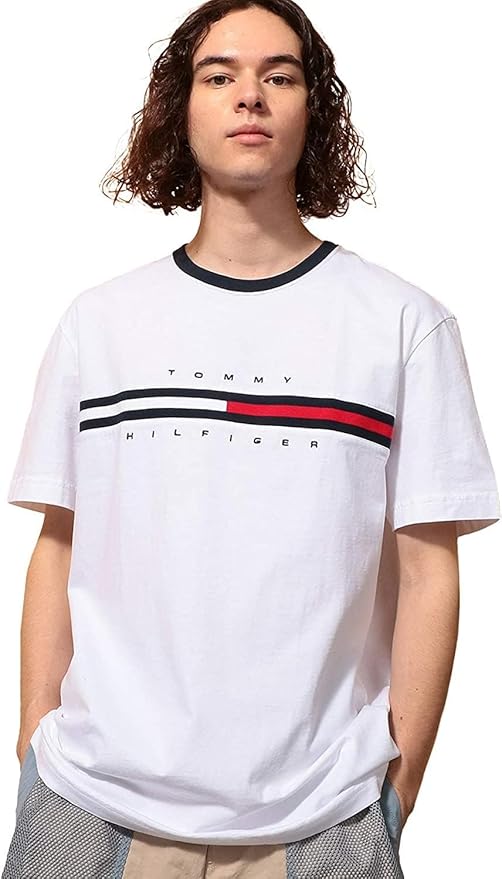 -48%【2,850円】[PR]TOMMY HILFIGER ロゴTシャツ TINO TEE Sサイズ ホワイト2 オンライン限定