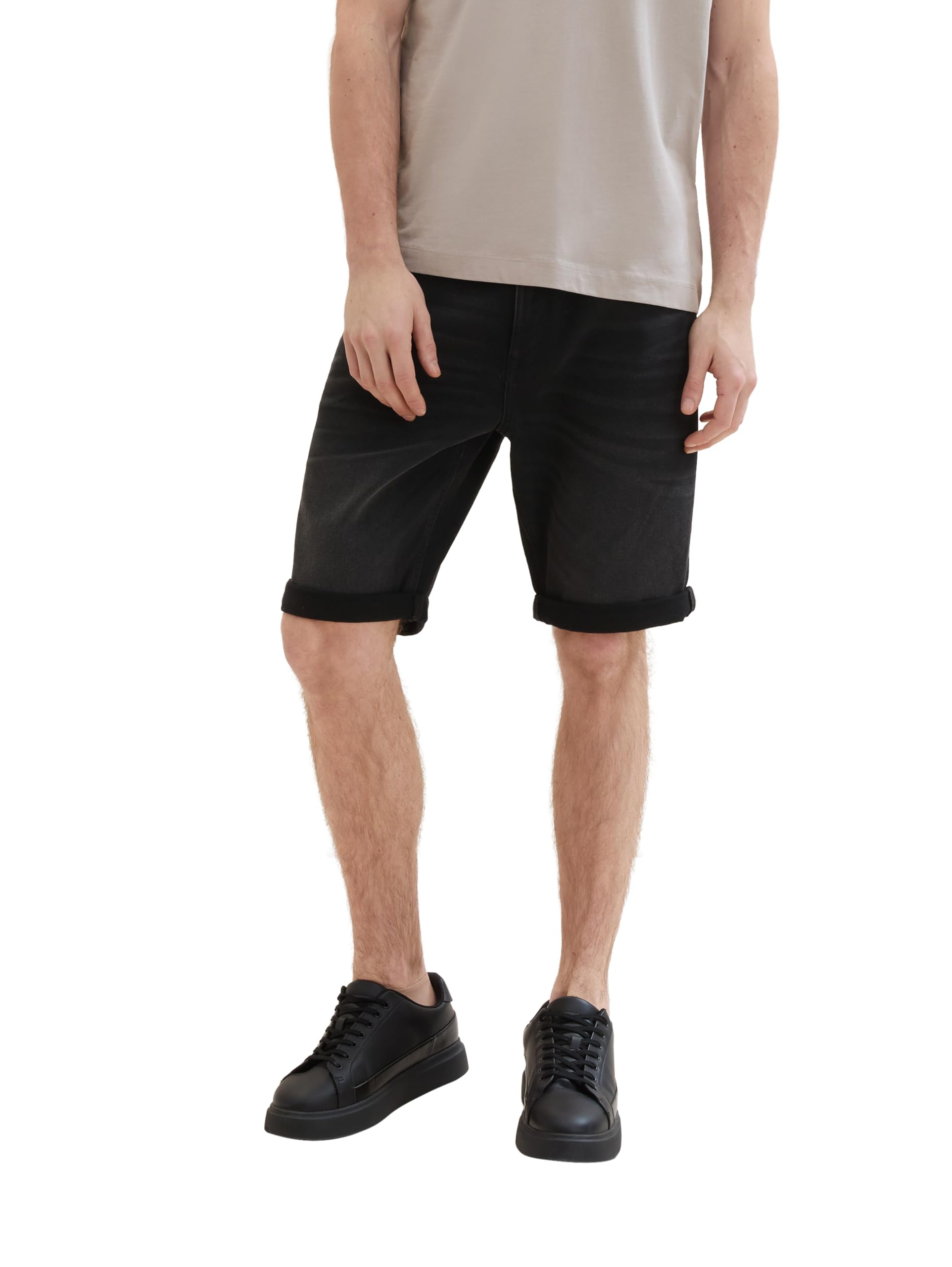 TOM TAILOR Herren Slim Jogg-Jeans Bermuda Shorts mit hohem Stretch
