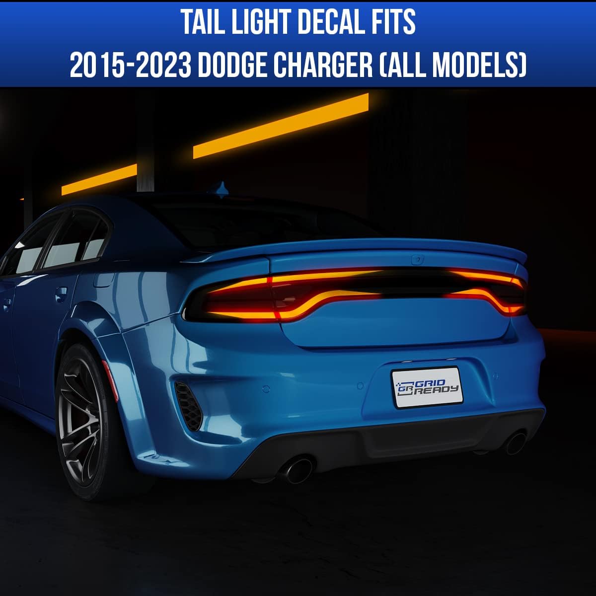 Tail Light Decal fits 2015-2023 Dodge Charger Accessories. Racetrack Sticker for 2015, 2016, 2017, 2018, 2019, 2020,2021, 2022, 2023 Model taillights Including sxt, rt, SRT, scat Pack etc.