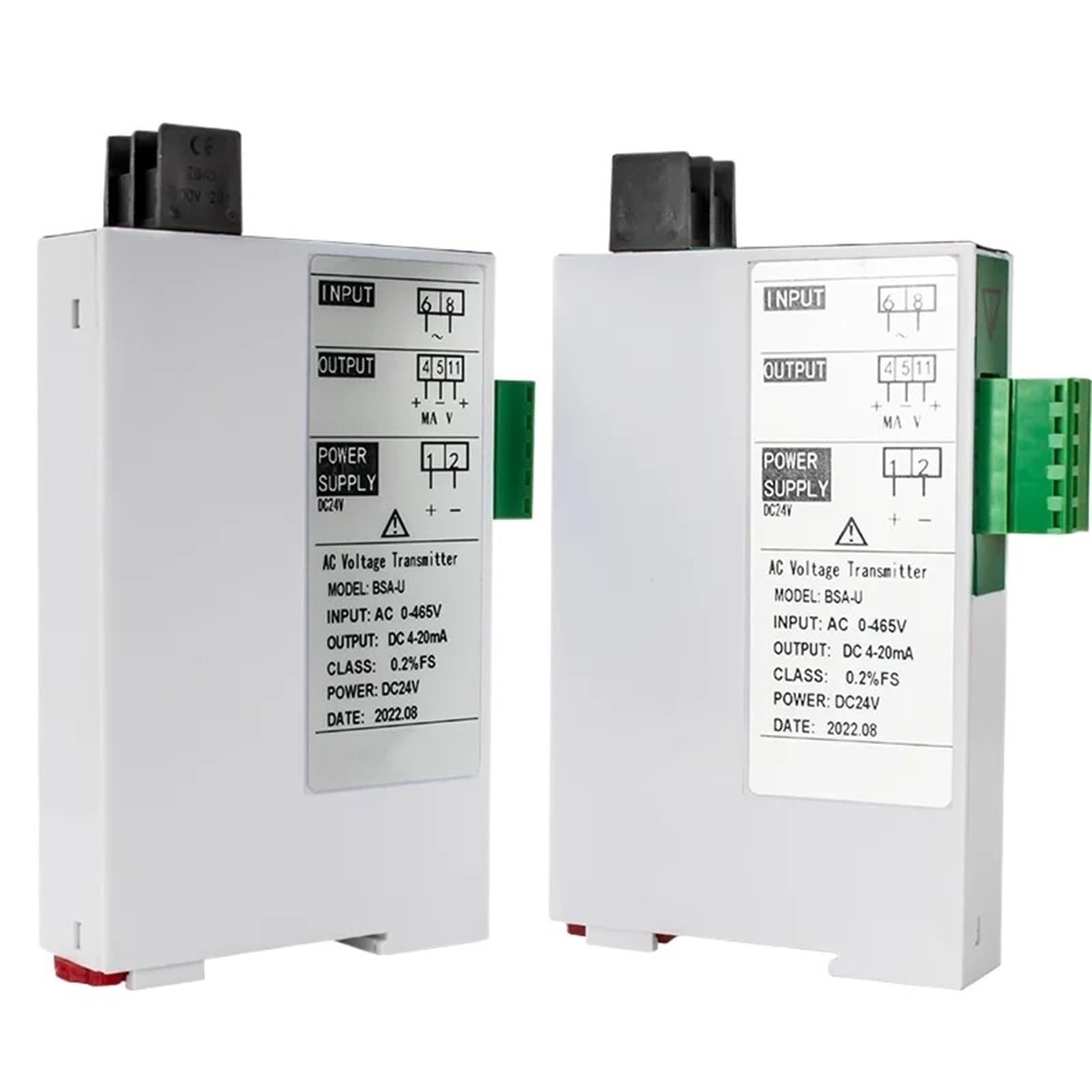 Transmisor de corriente 4-20mA 0-10V 0-1A 0-10A a RS485 Transductor de voltaje CC Transductor de voltaje de corriente 0-100V 0-200V(JXK-21,INPUT DC 0-500V_OUTPUT 0-10V_DC24V)
