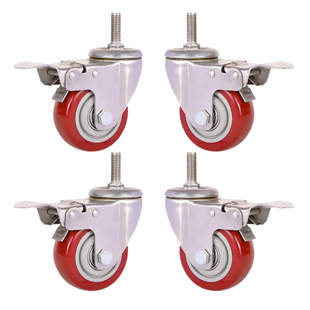 GBRJUYF High-Performance M12 Cs 25''/75mm/100mm/125mm 360-480kg Load Capacity Silent Nylon & Polyurethane Wheels for Furniture & Industrial Transport