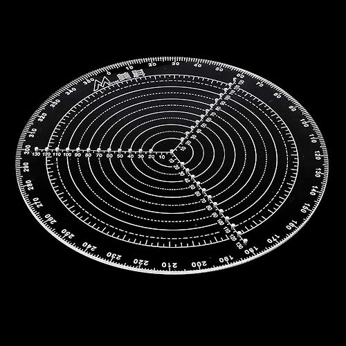 Miniatura 2 de Brújula de búsqueda central redonda de 11.811 in11.8 pulgadas para tornos de madera, trabajo de torno de trabajo acrílico transparente diámetro de