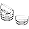 binsakao Small Glass Bowls, Clear Glass Prep Bowls, Serving Bowls Dishes for Dessert, Candy, Nuts, Ice Cream, Snack (6pcs, 31