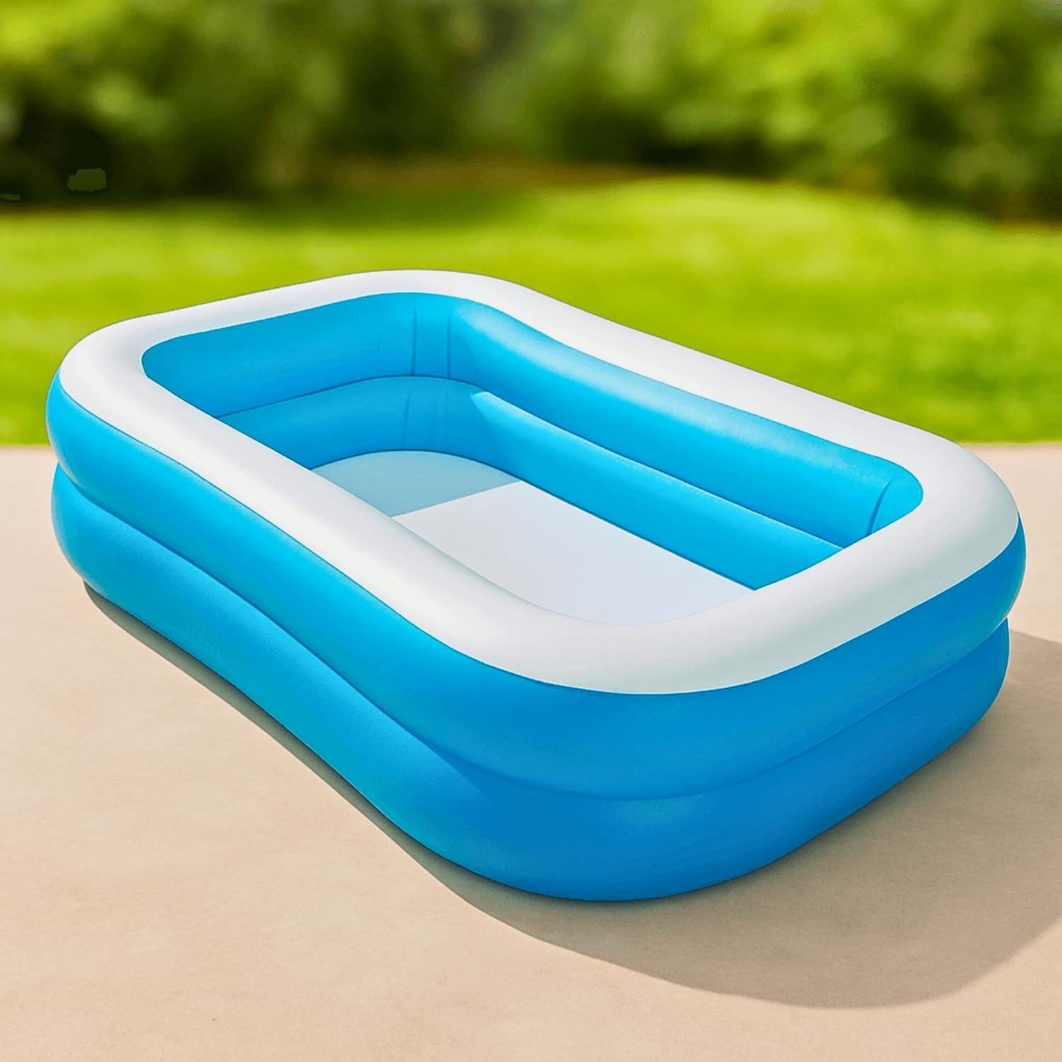 Toy Imagine Large Swimming Pool for Adults | Inflatable Family Bathtub | Portable Above-Ground Water Pool for Adults & Kids | Blue Mandarin (7.5-Feet)