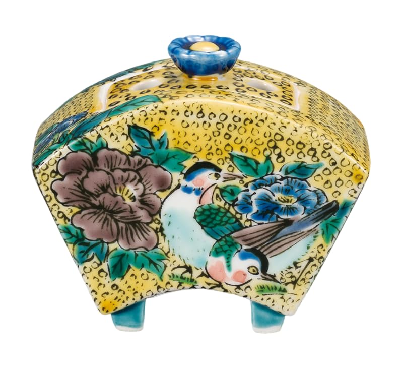 Amazon｜九谷焼いわたや 2.5号香炉 吉田屋風花鳥 AP7-1212｜仏壇用香炉