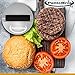 PattieBros Stainless Steel Burger Press 6.2in | Hamburger Press with Rubber Handle | Smash Burger Press for Griddle | Burger Smasher Grill Press | Meat Press | Griddle Accessories Kit | Grill Press
