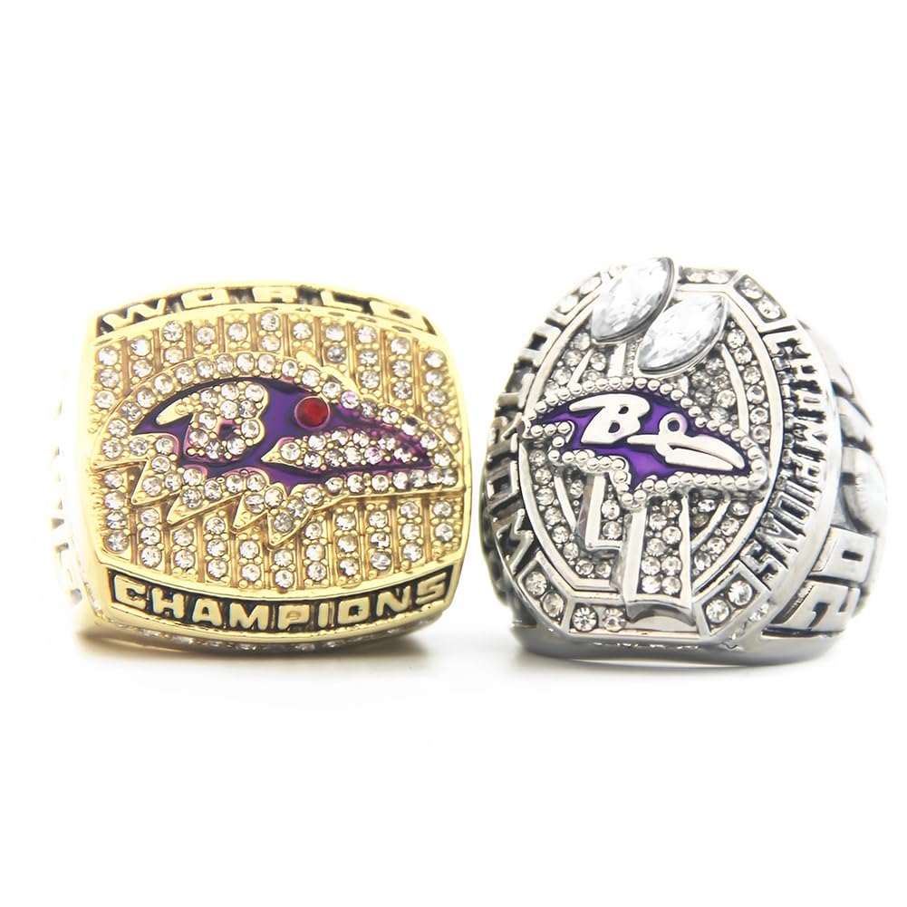 Ensemble de bagues de Championnat NFL 2000 2012, bagues de Champion du Super Bowl, Cadeau de Rugby pour Les Fans, Hommes, Femmes, garçons, Papas, Amis