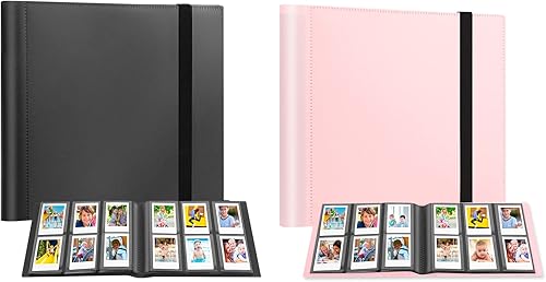 Álbum de fotos Instax, paquete de 2 álbumes para cámara Fujifilm Instax Mini, cámara instantánea Polaroid Snap PIC-300 Z2300, álbum de fotos de 2 x