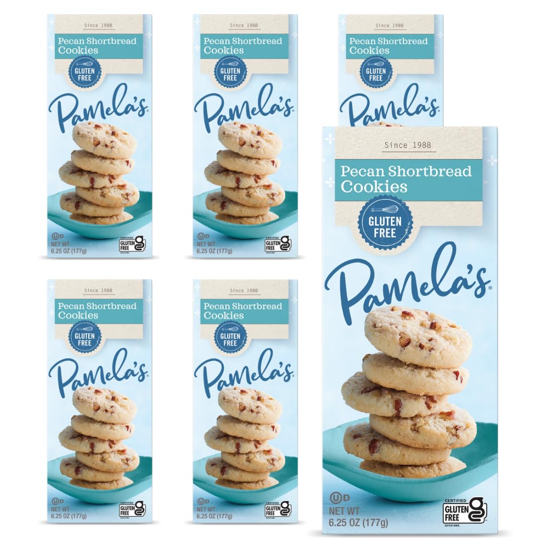 Pamela's Traditional Cookies, Chunky Chocolate Chip, Pecan Shortbread, & Lemon Shortbread, 6.25 Oz Each (Variety Pack)